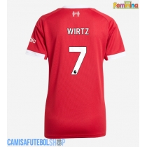 Camisa de time de futebol Liverpool Florian Wirtz #7 Replicas 1º Equipamento Feminina 2025-26 Manga Curta